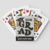 Afstuderen Modern gepersonaliseerd leuk cadeau ide Pokerkaarten (Achterkant)
