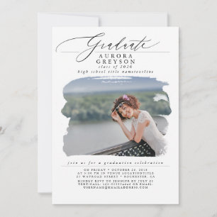 Afstuderen Modern Minimal Fotouitnodiging Kaart