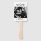 Afstuderen Modern Minimalistisch Eenvoudig grafisc Handwaaier (Voorkant)