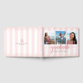Afstuderen modern roos  foto collage gastenboek (Volledig)