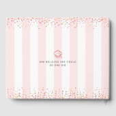 Afstuderen modern roos  foto collage gastenboek (Achterkant)