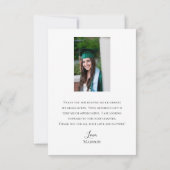 Afstuderen Modern script 2 Foto bedankt kaart (Achterkant)