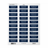 Afstuderen Modern Script Blauw Wit Etiket (Full Sheet)