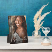 Afstuderen modern script donkere overlay fotoplaat (Zijkant)