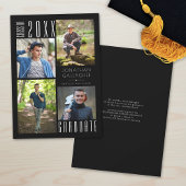 Afstuderen Modern Strak Vier Foto's Zwart Aankondiging