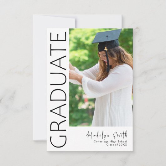 Afstuderen Modern Vertical Photo Afstuderen Kaart (Voorkant)