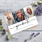 Afstuderen Modern Vier Foto Afstuderen Aankondiging