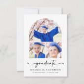 Afstuderen | Moderne Arch 3 Foto's Afstuderen Aankondiging (Voorkant)