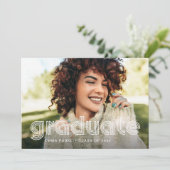 Afstuderen | Moderne disco typografie en twee foto Aankondiging (Staand voorkant)