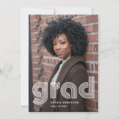 Afstuderen | Moderne disco typografie en twee foto Kaart (Voorkant)