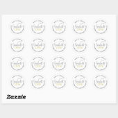 Afstuderen Moderne Elegant Script Class of Gold Ronde Sticker (Vel)