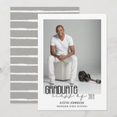 Afstuderen Moderne elegantie Feestdagenkaart (Voorkant / Achterkant)