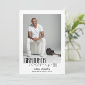 Afstuderen Moderne elegantie Feestdagenkaart (Staand voorkant)
