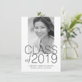 Afstuderen Moderne gestapelde tekstfoto Uitnodigen Aankondiging (Staand voorkant)
