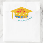 Afstuderen moderne kleur ovale sticker (Tas)