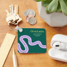 Afstuderen moderne kleurrijke groene typografie