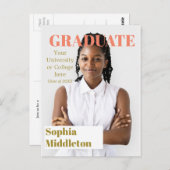Afstuderen Moderne kop Afstuderen Foto Postca Briefkaart (Voorkant / Achterkant)