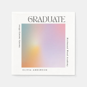 Afstuderen moderne minimale aura pastel-typografie servet
