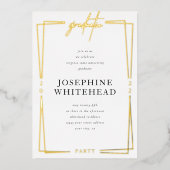 Afstuderen Moderne Partij Folie Uitnodiging (Voorkant)