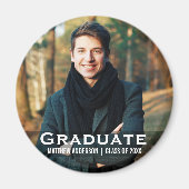 Afstuderen Moderne Photo Magnet Round Magneet (Voorkant)