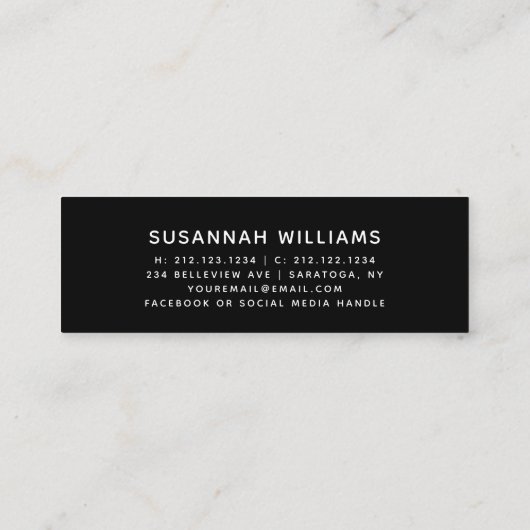 Afstuderen | Moderne Script-kaart Contactkaartje (Achterkant)