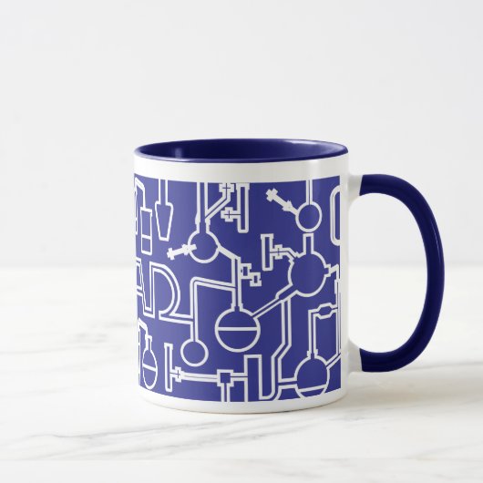 Afstuderen Mok Wetenschap Lab kobalt blauw (Rechts)