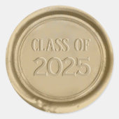 Afstuderen Monogram Gold Wax Seal Ronde Sticker (Voorkant)