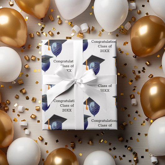 Afstuderen Mortarboard en ballonnen Tissuepapier