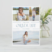 Afstuderen multi-foto aankondiging en afstudeerder (Staand voorkant)