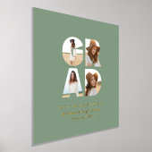 Afstuderen multi-foto moderne eenvoudige sage groe folie afdrukken (Laagn)