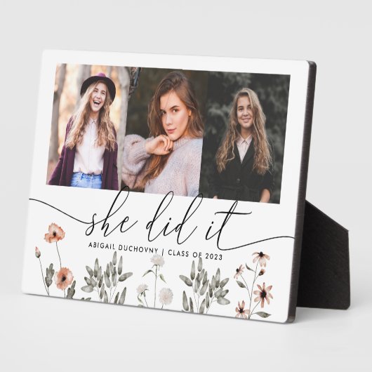 Afstuderen Multi Foto ze maakte het Floral Fotoplaat (Zijkant)