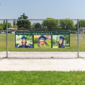 Afstuderen Multi Photo Elegant 2025 Green Party Spandoek (Insitu)