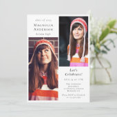 Afstuderen Multi Photo Kalligrafie Afstuderen Kaart (Staand voorkant)