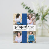 Afstuderen Multi Photo Template Color Block Briefkaart (Staand voorkant)