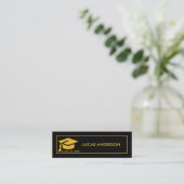 Afstuderen naam Kaart - Elegant Classic Insert Kaa Contactkaartje (Staand voorkant)