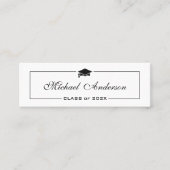 Afstuderen naam Kaart - Elegant Classic Insert Kaa Contactkaartje (Voorkant)