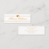 Afstuderen naam Kaart - Elegant Classic Insert Kaa Contactkaartje (Voorkant / Achterkant)