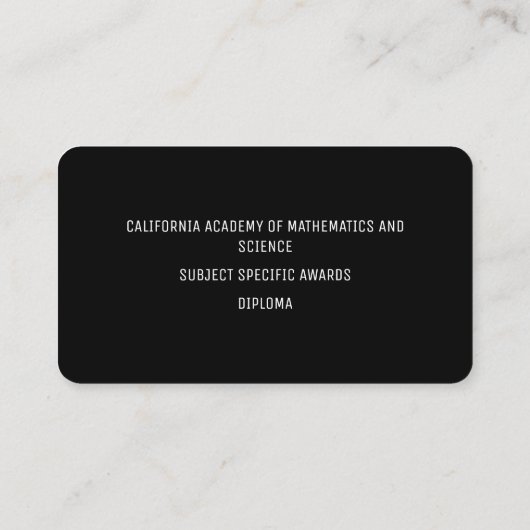 Afstuderen naam Kaart Visitekaartje (Achterkant)