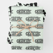 Afstuderen naam Script Geometrisch Inpakpapier Vel (In situ)