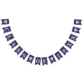 Afstuderen Navy Blue Silver Class of Custom Year Vlaggetjes (Alle)