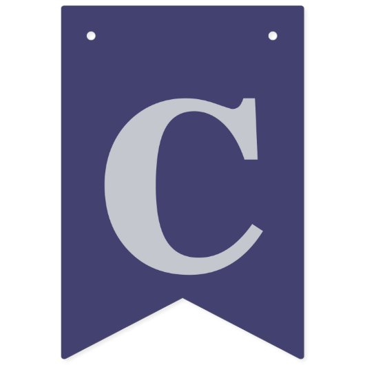 Afstuderen Navy Blue Silver Class of Custom Year Vlaggetjes (Tweede vlag)