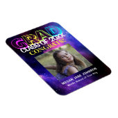 Afstuderen neon glow afstudeerder foto magneet (Rechterzijde)