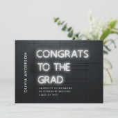 Afstuderen neon white bright modern (Staand voorkant)