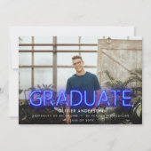 Afstuderen neonblauw hedendaagse foto (Voorkant)