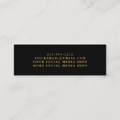 Afstuderen Networking Black en Gold Mini Visitekaartje (Achterkant)