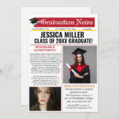 Afstuderen Nieuwsblad College Unieke aankondiging (Voorkant / Achterkant)