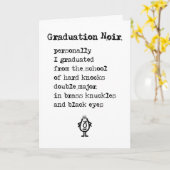 Afstuderen noir: een gedicht van gelukwensen kaart (Gele Bloem)