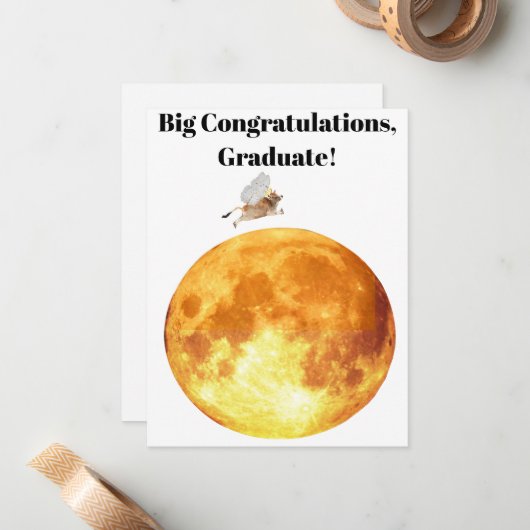 Afstuderen Note Kaart Notitiekaartje (Voorkant / Achterkant in situ)