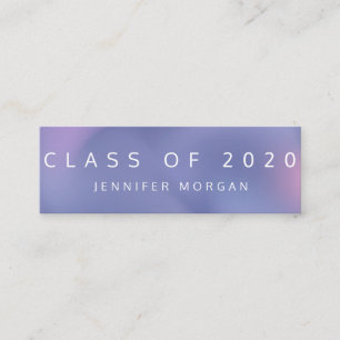 Afstuderen Ombre Metallic Modern Name Card Mini Visitekaartje