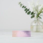 Afstuderen Ombre Metallic Modern Name Card Mini Visitekaartje (Staand voorkant)